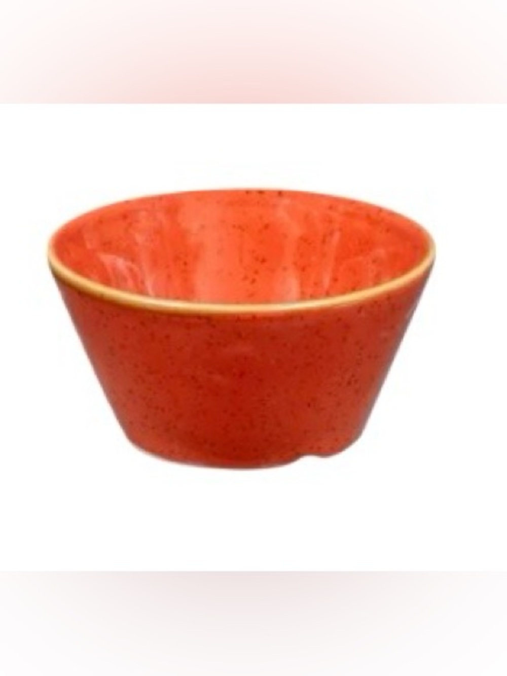 4 Churchill Stonecast rustic spiced orange hand decorated sauce dish